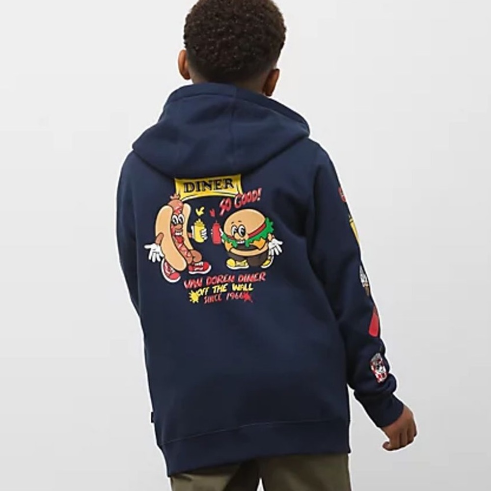 VANS Off The Wall Diner Navy Blue Hoodie
